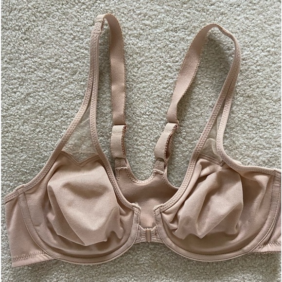 Wacoal nude tee shirt bra size 36C new no tag , front closer - Picture 4 of 4